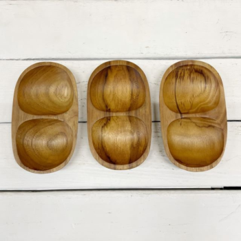 Schaaltje Hout Twee Vaks - Afbeelding 2