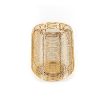 Kaars - Waxinelicht houder goud metaal | HouseVitamin ø21 cm