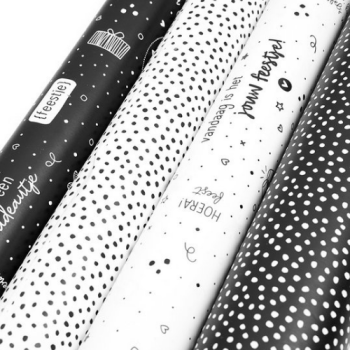 Alternative view of Cadeaupapier zwart met witte dots