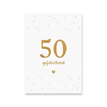 Kaart 50 jaar | Goudfolie