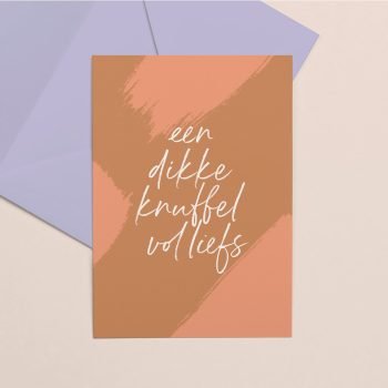 Kaart 'Knuffel vol liefs'