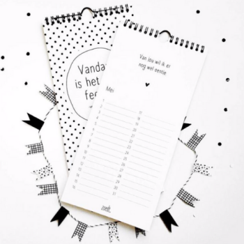 Verjaardagskalender grijsboard met leuke teksten - Afbeelding 2