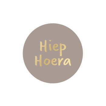 Stickers Hoera | Goudfolie