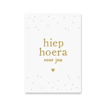 Kaart 'Hiep hoera'