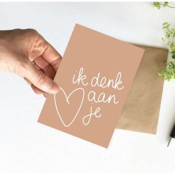 Kaart 'Ik denk aan je'