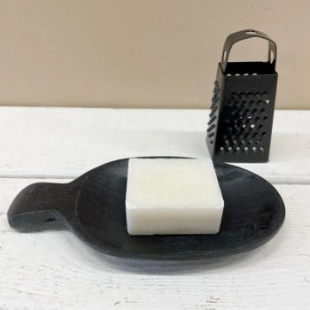 Amberblokjes Schaaltje Teak Spoon Zwart
