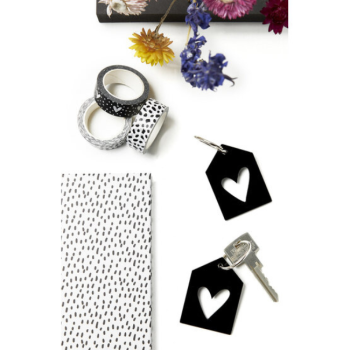 Sleutelhanger, huisje & hart
