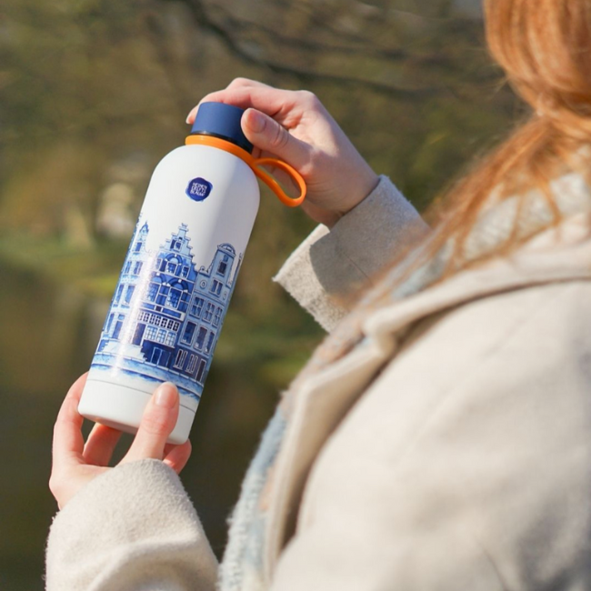 Waterfles | Heinen Delfts Blauw - Afbeelding 4