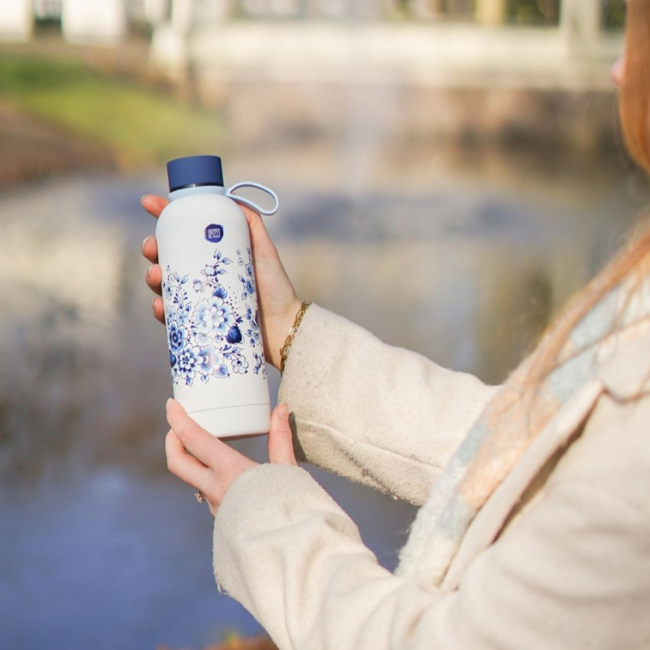 Waterfles | Heinen Delfts Blauw - Afbeelding 2