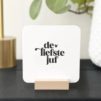 Tegeltje met houder voor juf