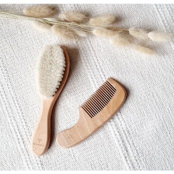 Set Houten baby borstel en kam