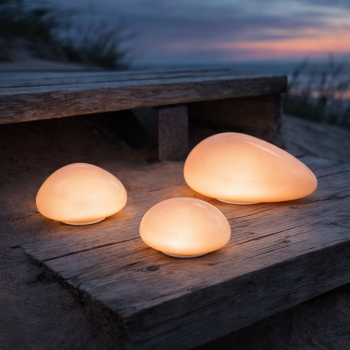 Tafellamp led, Pebble set van 3